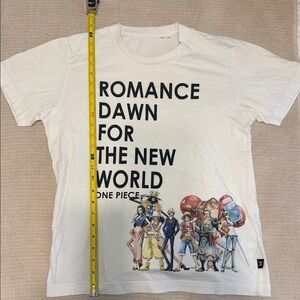 Uniqlo White One Piece 'Romance Dawn' Graphic Tee